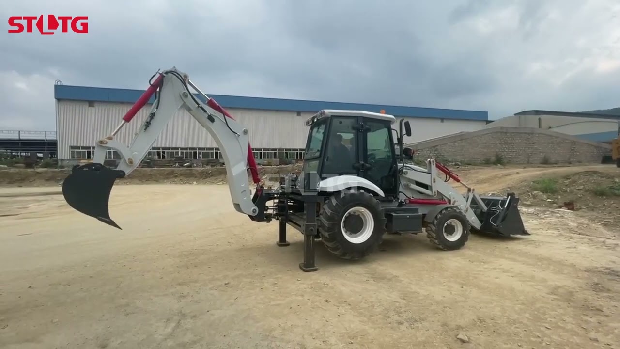STLTG-388 backhoe loader in test running