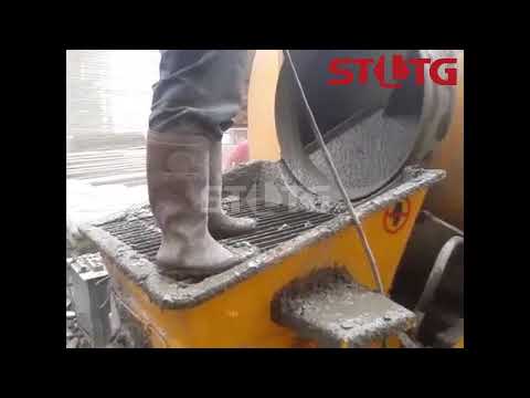 concrete mixer pump working site