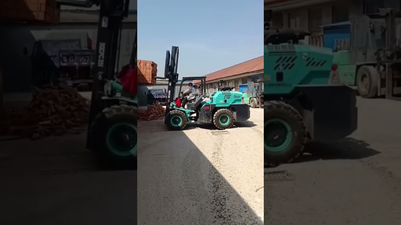 STLTG rough terrain forklift working on site  - multifunction
